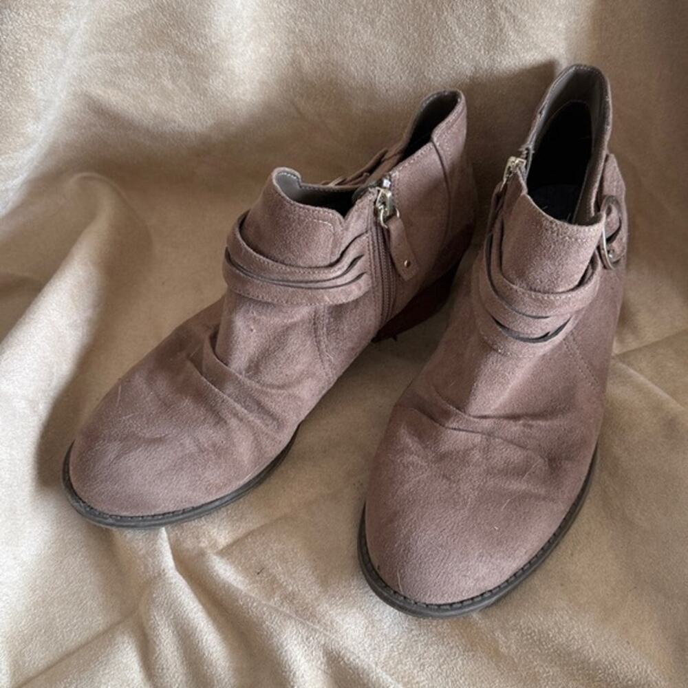 Dr Scholls Be Energized Ankle Booties Women's Footwear sz 9M Zip and Buckle